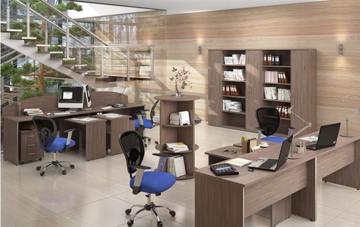 Комплект офисной мебели IMAGO три стола, 2 шкафа, стеллаж, тумба в Брянске - изображение 6